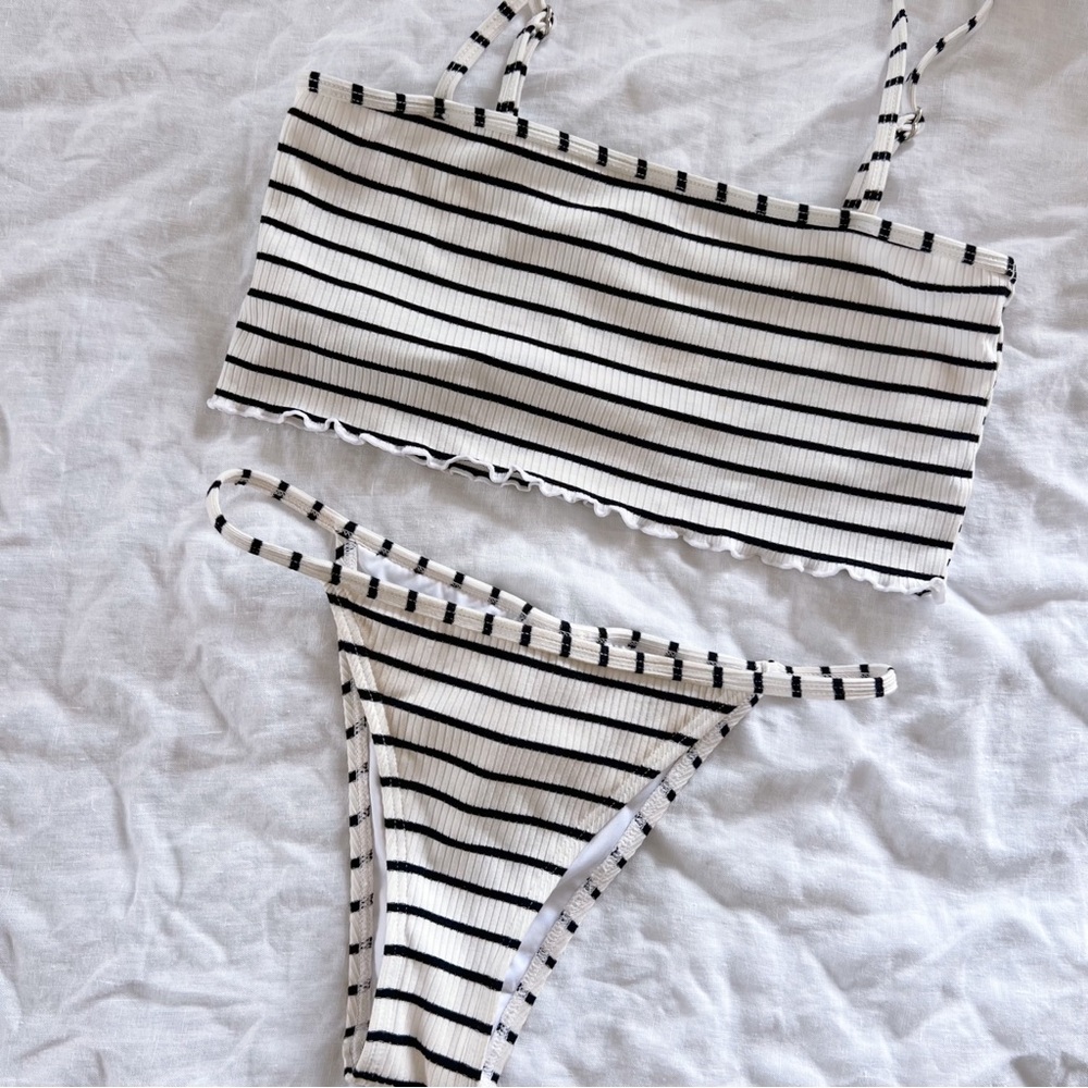 Cute Striped Bikini Set